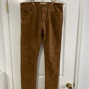 NWOT Brown Corduroy Slim Pant